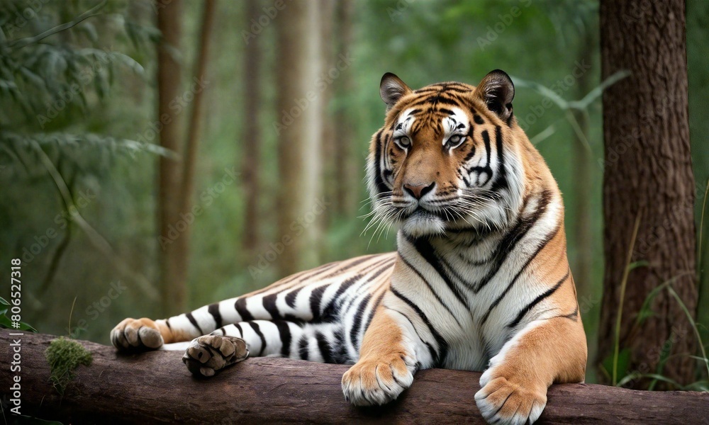 Jungle Repose: A Bengal Tiger in its Natural Setting Jungle Repose: A Bengal Tiger in its Natural Setting