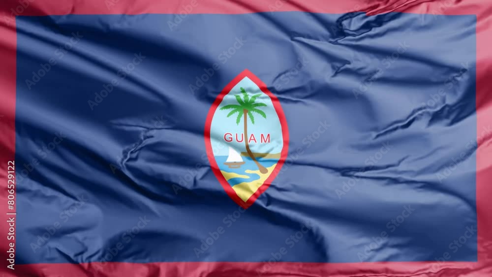 waving flag of guam