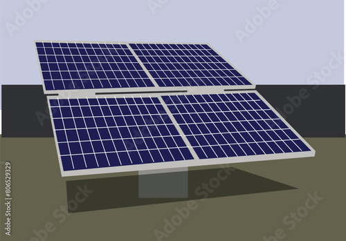 Solar panel Vector illustration.
