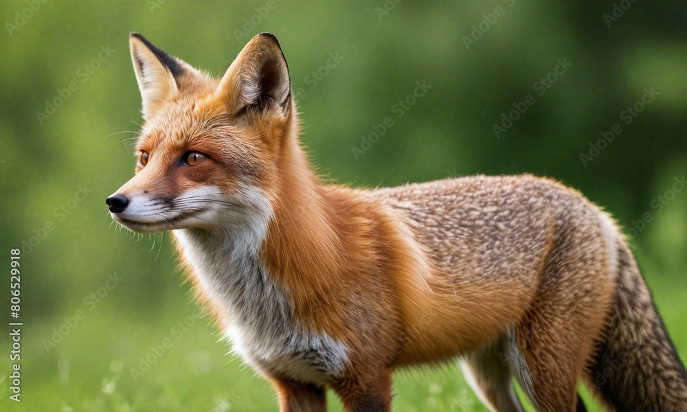 Intimate Glimpse of a Fox in the Grasslands Intimate Glimpse of a Fox in the Grasslands