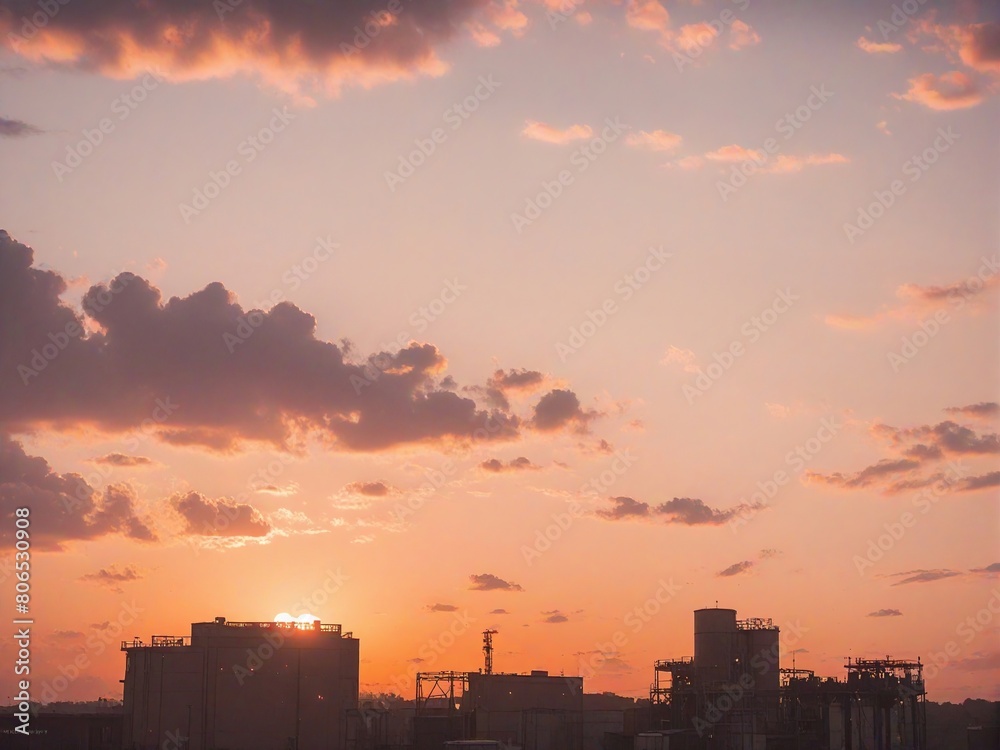 Fototapeta premium sunset over city