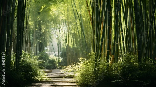 Bamboo forest in the morning  Bamboo forest  Bamboo forest