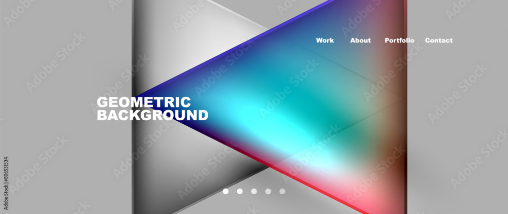 Naklejka premium Gradient triangle geometric minimal wallpaper