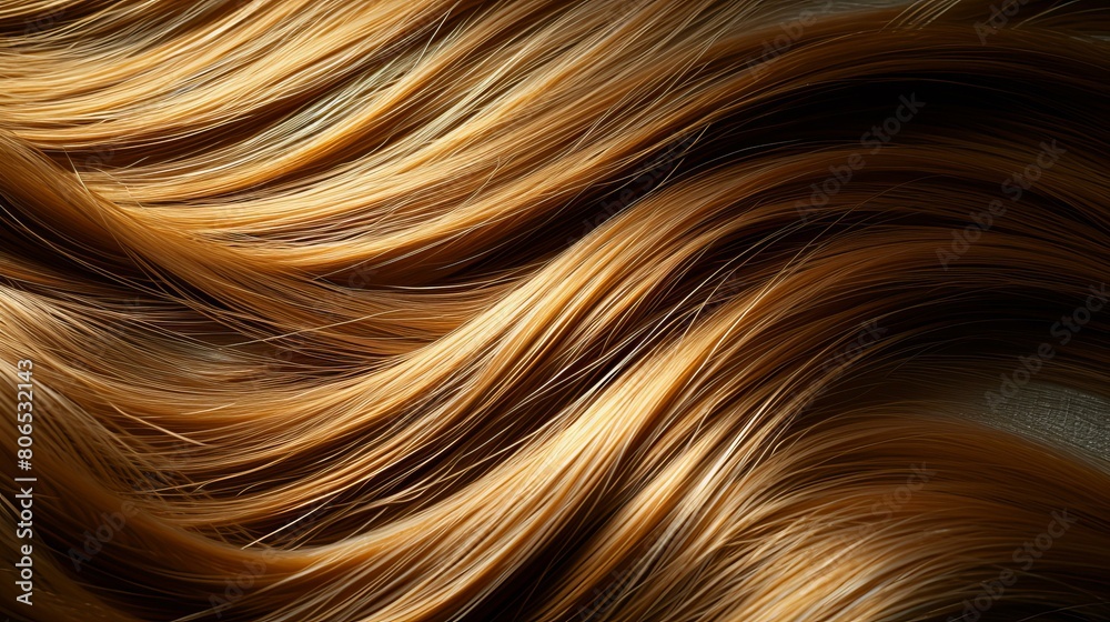 A macro photography masterpiece of long, straight, and lustrously shiny hair, in detail, revealing the hair's health and treatment quality Created Using photographic clarity, AI Generative A macro photography masterpiece of long, straight, and lustrously shiny hair, in detail, revealing the hair's health and treatment quality Created Using photographic clarity, AI Generative