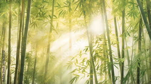 Bamboo forest. Bamboo forest with sunlight in the morning.