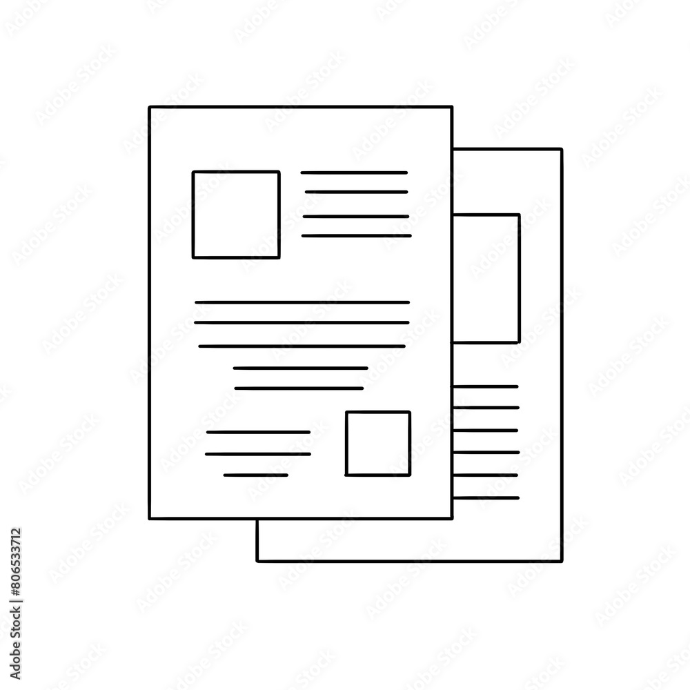 Two pieces of paper with a white background Two pieces of paper with a white background