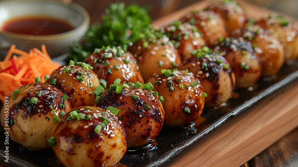 typical Japanese food takoyaki white background typical Japanese food takoyaki white background