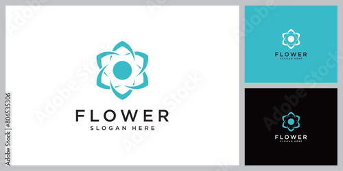 Flower nature luxury logo vector