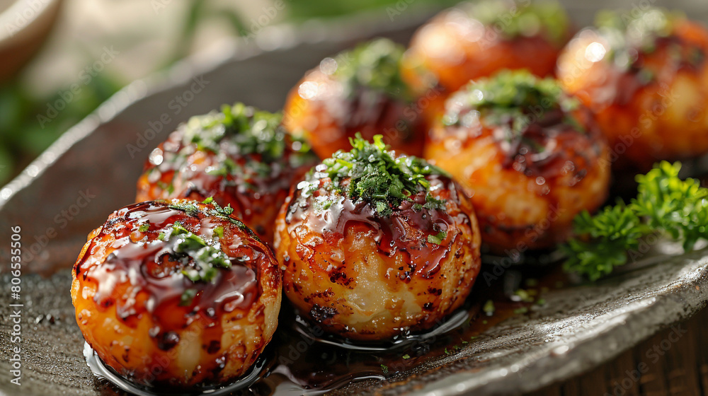 typical Japanese food takoyaki white background typical Japanese food takoyaki white background