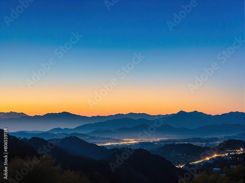 sunset in the mountains