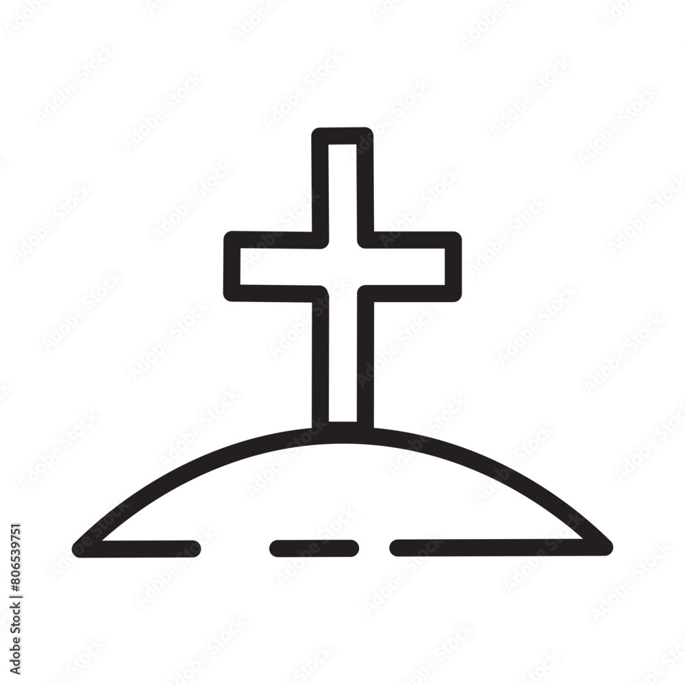 Obraz premium Art Easter Funeral Line Icon