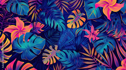 Colourful summer pattern wallpaper