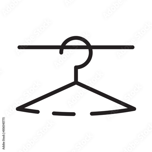 Code Dress Hanger Line Icon