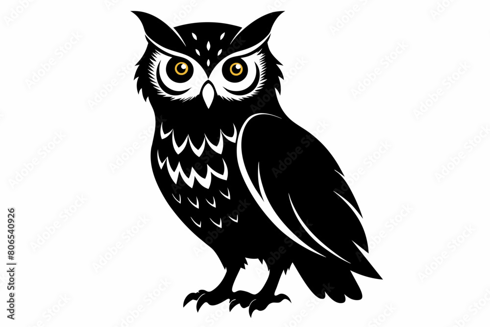 owl silhouette on white background, Vector illustration, bird, icon, svg, characters, Holiday t shirt, Hand drawn trendy Vector illustration, owl on a branch owl silhouette on white background, Vector illustration, bird, icon, svg, characters, Holiday t shirt, Hand drawn trendy Vector illustration, owl on a branch