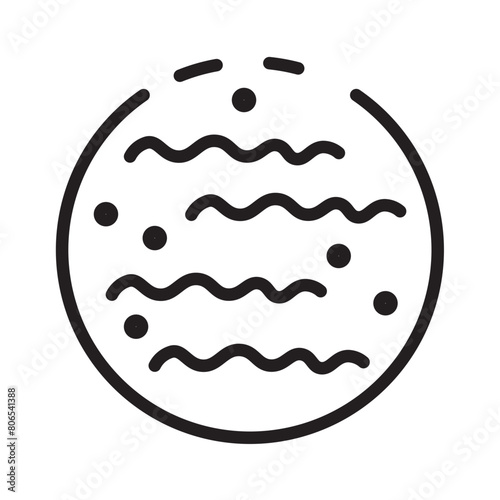 Micro Pathogen Virus Line Icon