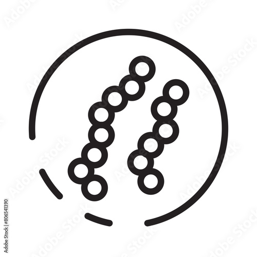 Micro Pathogen Virus Line Icon