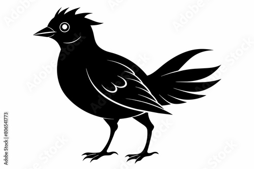 Lark silhouette on white background, Vector illustration, bird, icon, svg, characters, Holiday t shirt, Hand drawn trendy Vector illustration, crow on a white