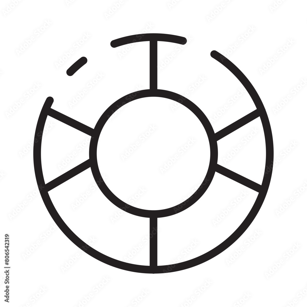 Safety Beach Swim Line Icon Safety Beach Swim Line Icon