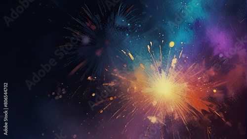 Wallpaper Mural fireworks in the night sky Torontodigital.ca