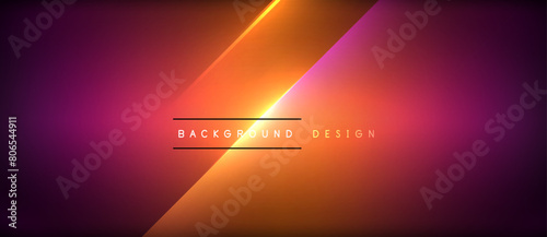An Amber glowing diagonal line resembling a lens flare on a purple and orange background, reminiscent of a sunset sky with Automotive lighting inspiration