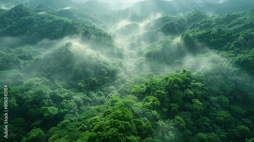 Canopy Glow: Sunlit Forest from Above