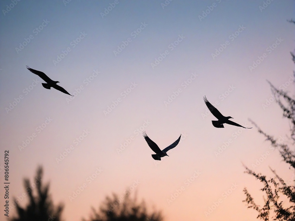 Fototapeta premium birds in the sky