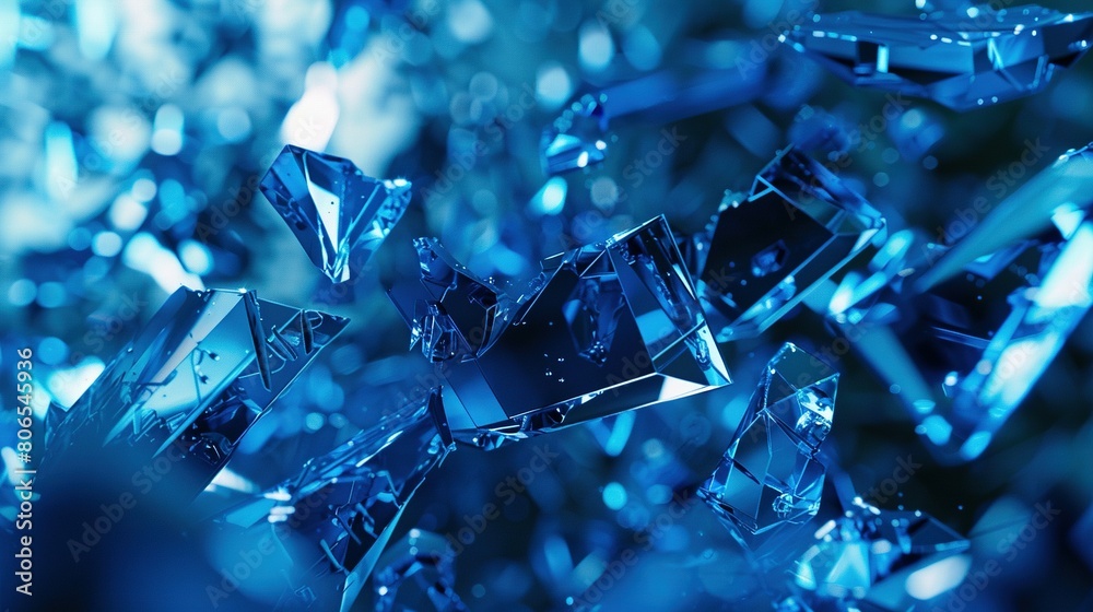 Fragmented Azure: Abstract Composition Fragmented Azure: Abstract Composition