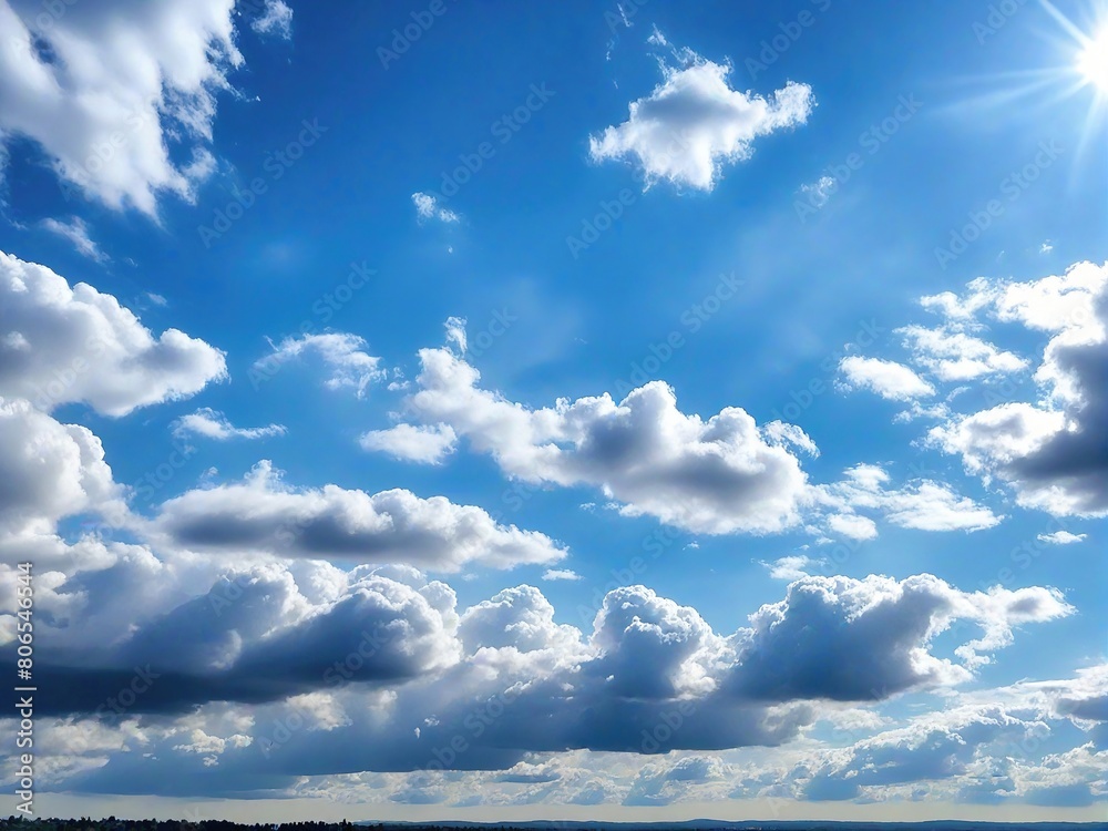 Obraz premium blue sky with clouds