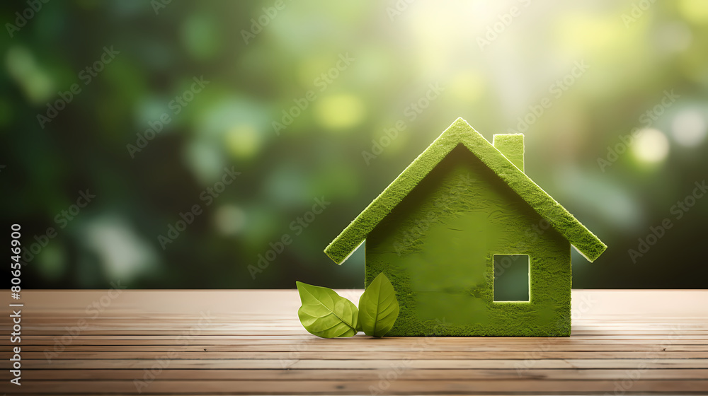 A house made of grass, environmentally friendly and sustainable building concept A house made of grass, environmentally friendly and sustainable building concept