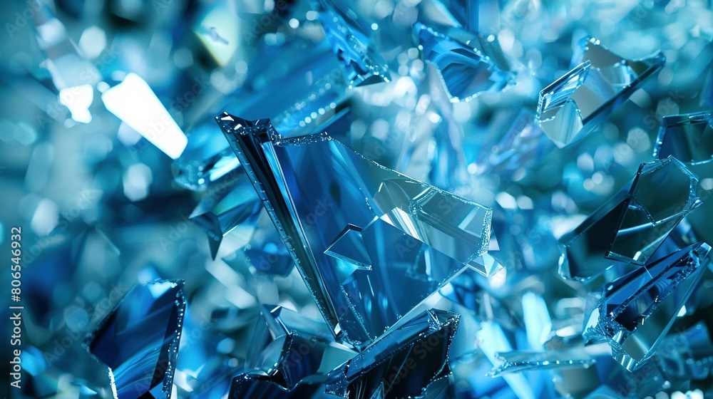 Indigo Intricacies: Abstract Shard Arrangement Indigo Intricacies: Abstract Shard Arrangement