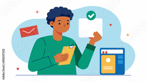 A student receives a preapproved credit card offer in the mail and excitedly signs up not realizing the potential consequences and financial burden it. Vector illustration photo