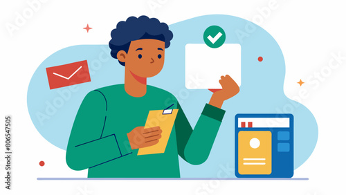 A student receives a preapproved credit card offer in the mail and excitedly signs up not realizing the potential consequences and financial burden it. Vector illustration