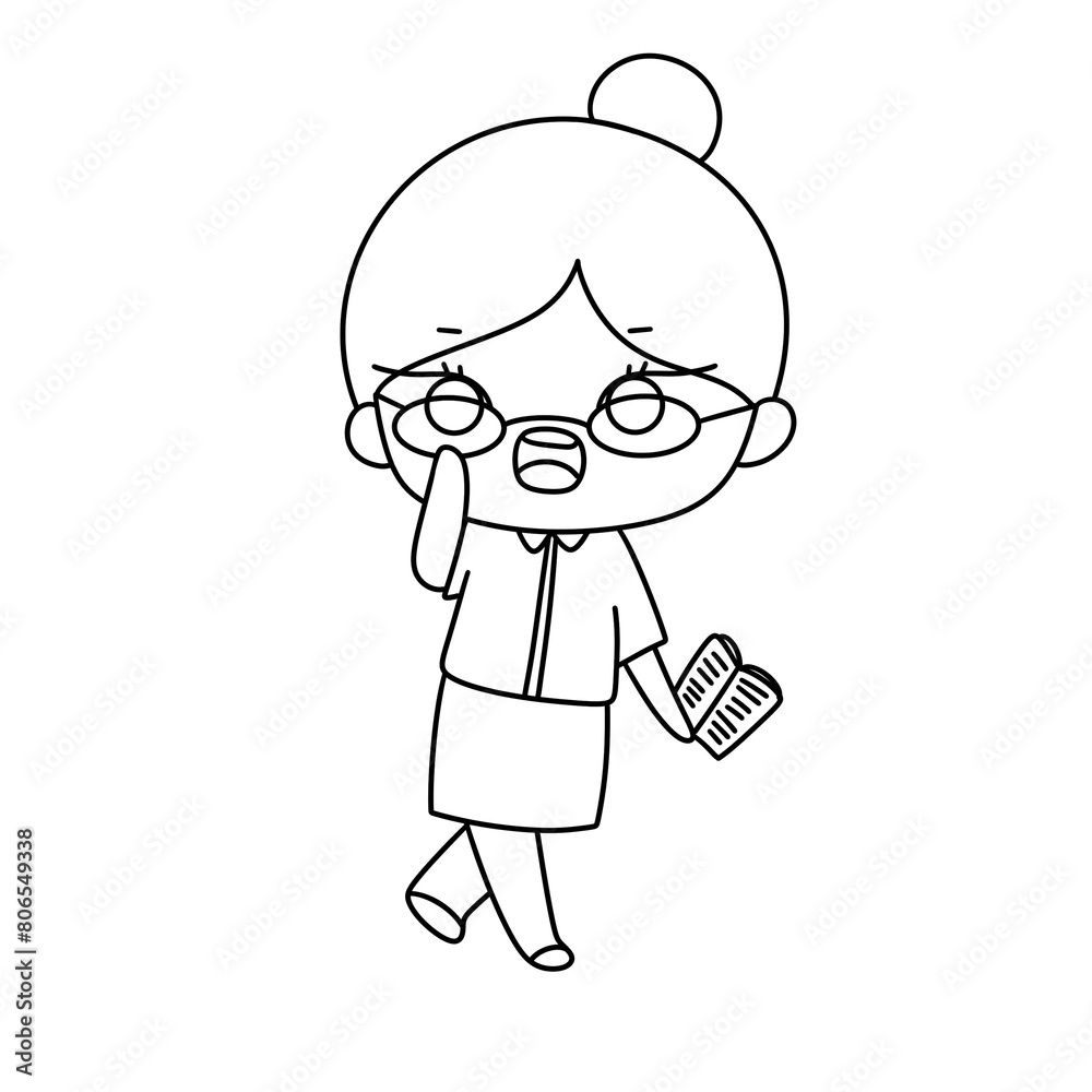 A woman in glasses is holding a book A woman in glasses is holding a book