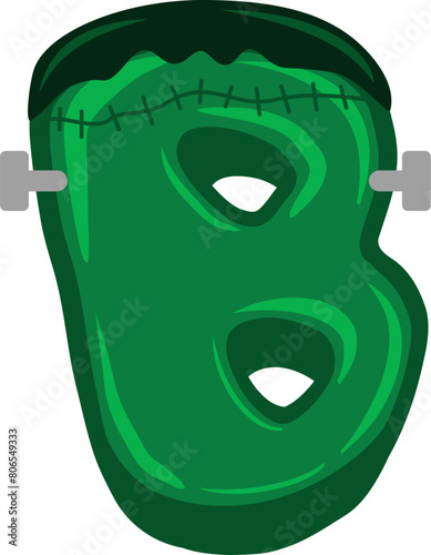 Frankenstein Letter Alphabet Vector B