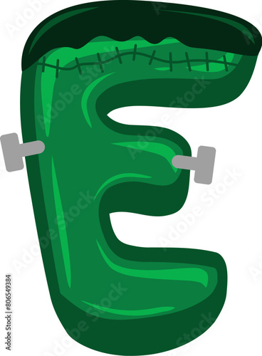 Frankenstein Letter Alphabet Vector E