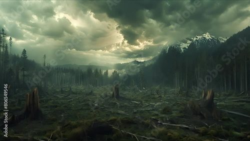 Polluted world. Garbage and waste. Animals suffer from pollution. Ecological disaster concept. AI-generated.