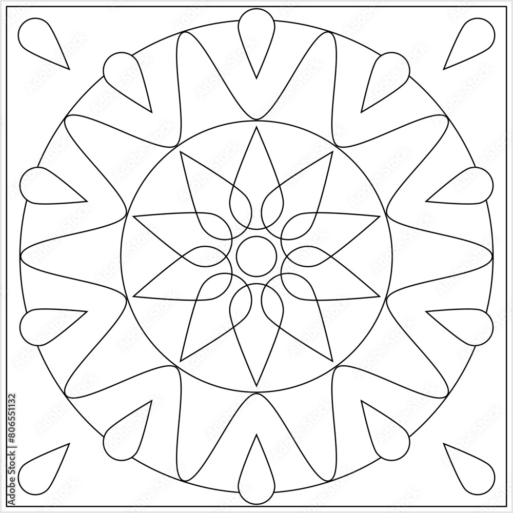 Obraz premium Geometric Coloring Page M_2204013