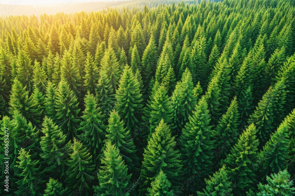 landscape of a beautiful, lush pine forest on a natural green background landscape of a beautiful, lush pine forest on a natural green background