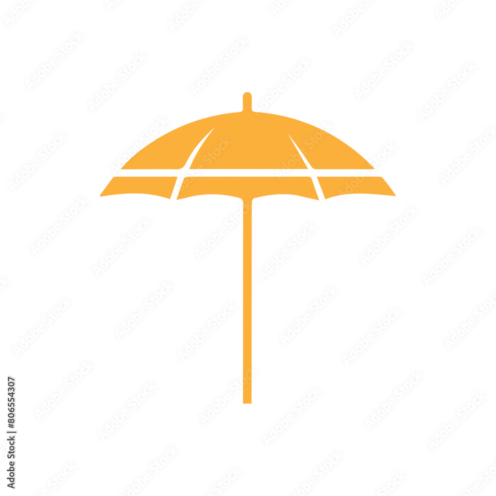 umbrella beach flat design