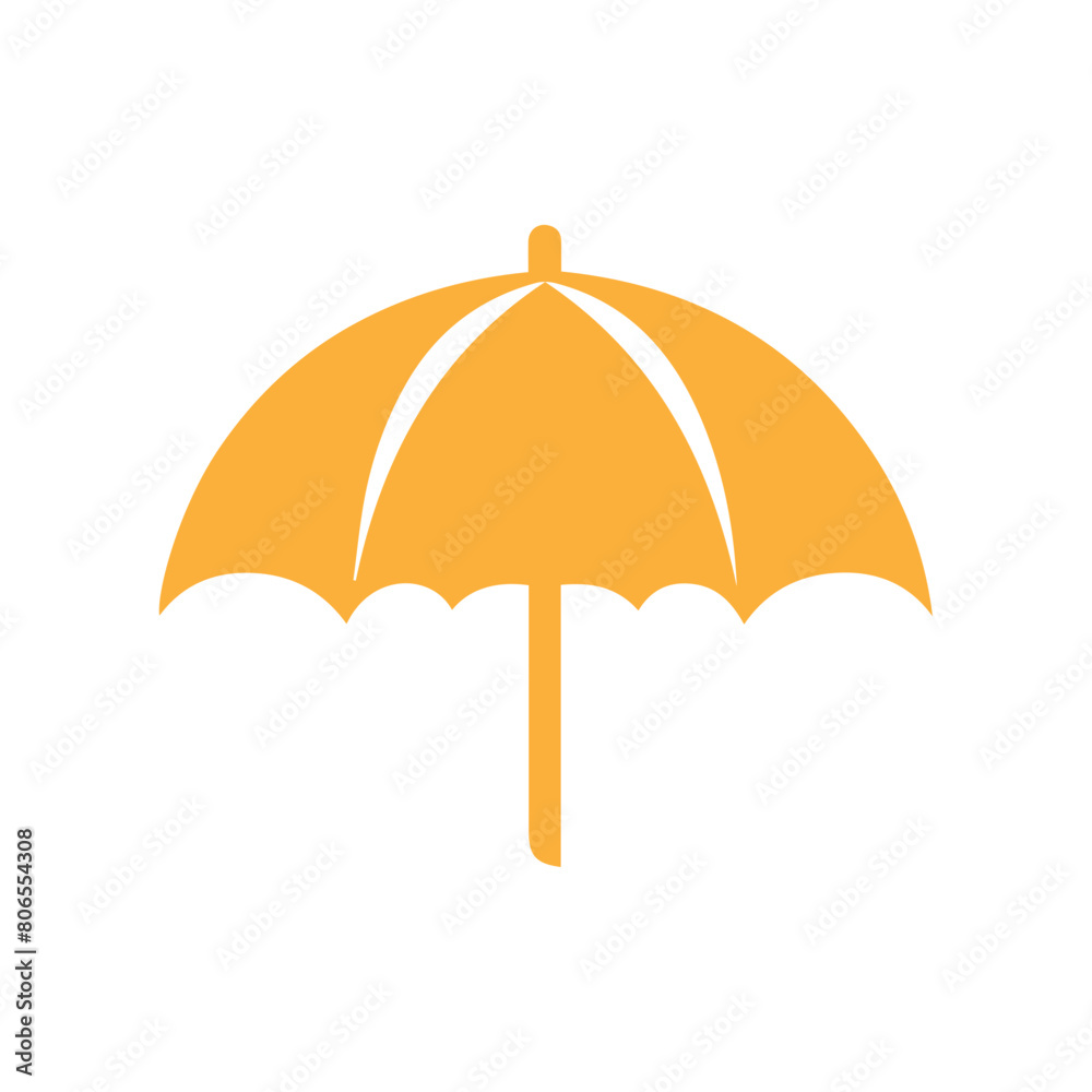 umbrella beach flat design