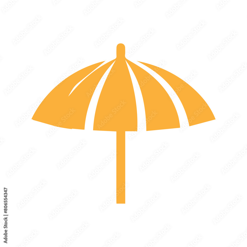 umbrella beach flat design