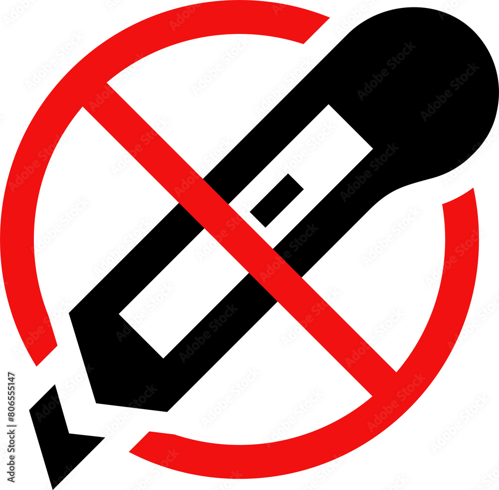 Prohibitoion stationery knife icon flat style Prohibitoion stationery knife icon flat style