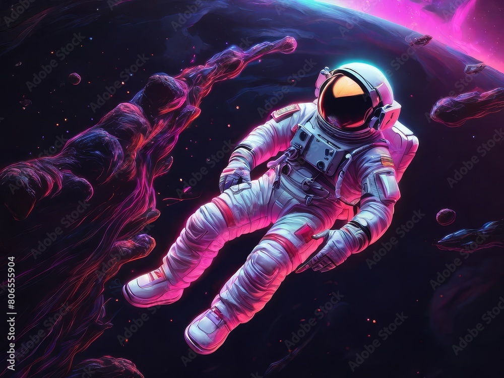 Fototapeta premium astronaut in space