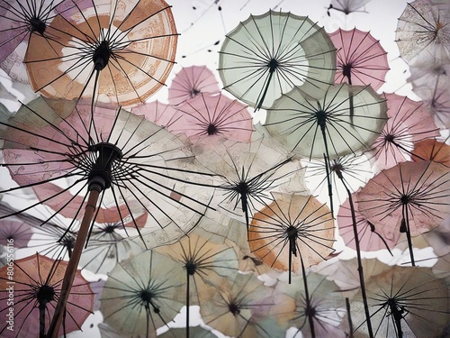 pattern with umbrellas