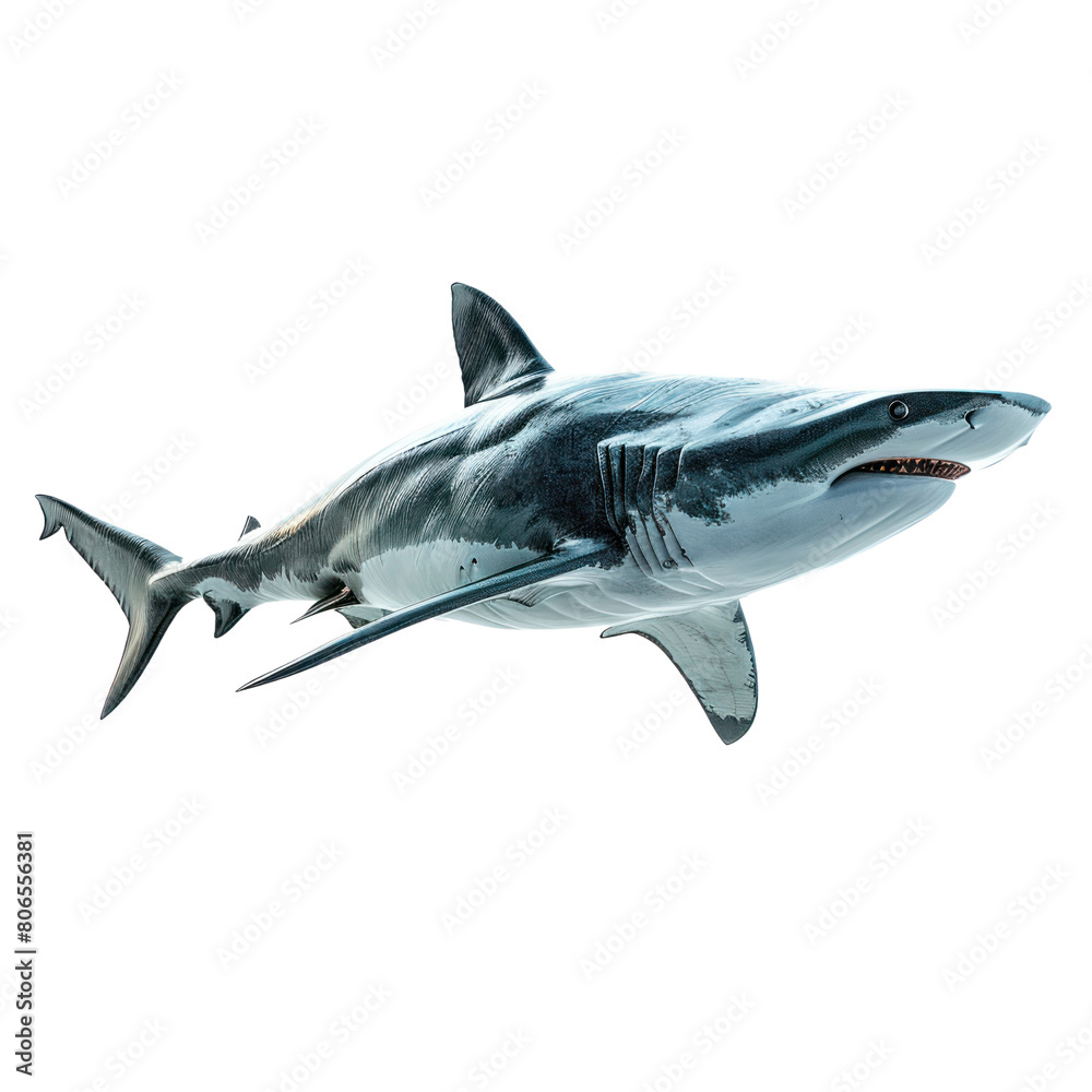 Obraz premium Shark isolated on a transparent background