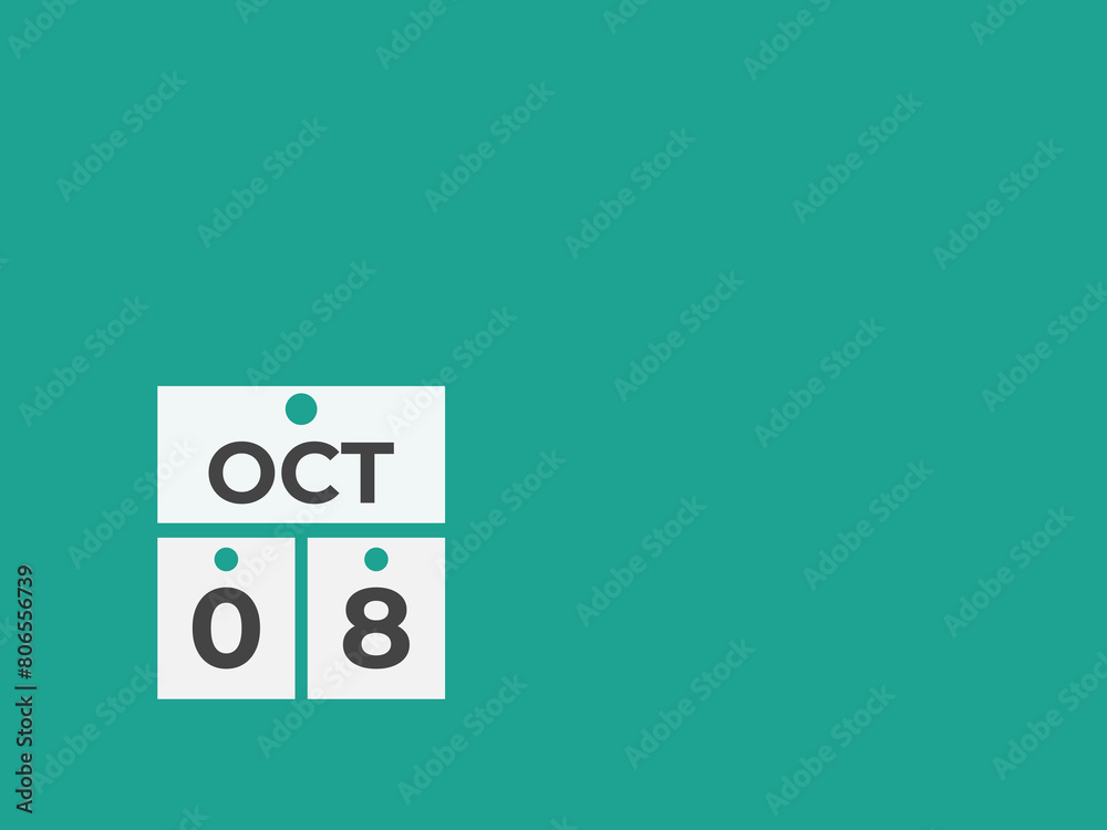 October 8 calendar reminder. 8 October daily calendar icon template. Calendar 8 October icon Design template. Vector illustration
October 8 calendar reminder. 8 October daily calendar icon template. Calendar 8 October icon Design template. Vector illustration