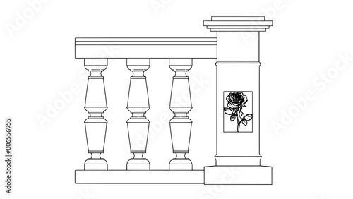 Balustrade and columns