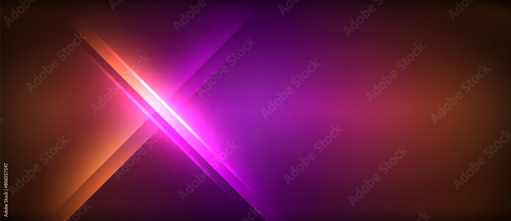 An electric blue and magenta light is shining on a dark violet background, creating a surreal visual effect lighting. The contrast of tints and shades forms a captivating pattern in the sky An electric blue and magenta light is shining on a dark violet background, creating a surreal visual effect lighting. The contrast of tints and shades forms a captivating pattern in the sky
