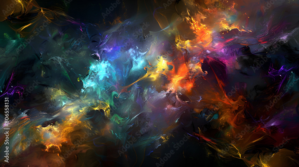 Obraz premium Abstract colorful oil painting background ,generative ai