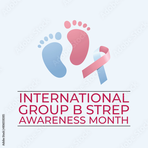 vector graphic of international group b strep awareness month good for international group b strep awareness month celebration. flat design. flyer design.flat illustration.